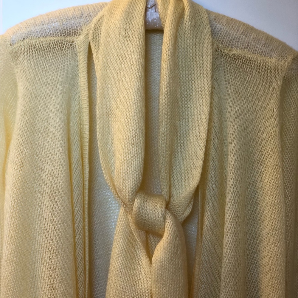 NWOT Michael Kors Yellow Lightweight Waterfall Cardigan • XS - Picture 3 of 9